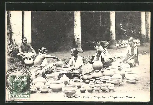 AK Colombo, Potiers Cingalais, Cinghalese Potters, Töpfer