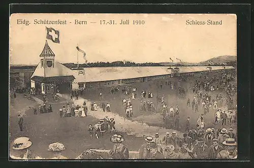 AK Bern, Eidg. Schützenfest 1910, Blick auf den Schiess-Stand