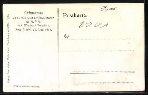 AK Maria Eich / Planegg, 200 jähriges Jubiläum des Gnadenortes 1912