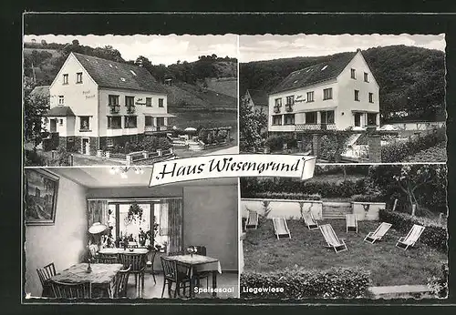 AK Niederbreitenbach / Wiedtal, Gasthaus-Pension Haus Wiesengrund, verschiedene Ansichten