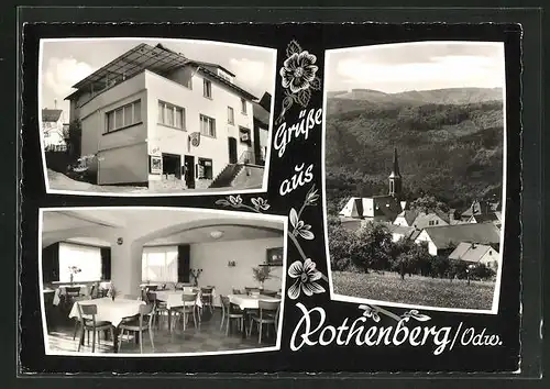 AK Rothenberg / Odw., Café-Pension "Zur schönen Aussicht"