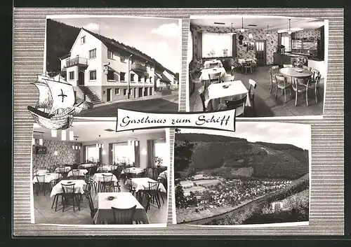 AK Rockenau / Neckar, Gasthaus-Pension "Zum Schiff"