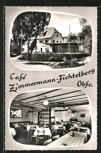 AK Fichtelberg / Ofr., Cafe-Pension Ernst Zimmermann