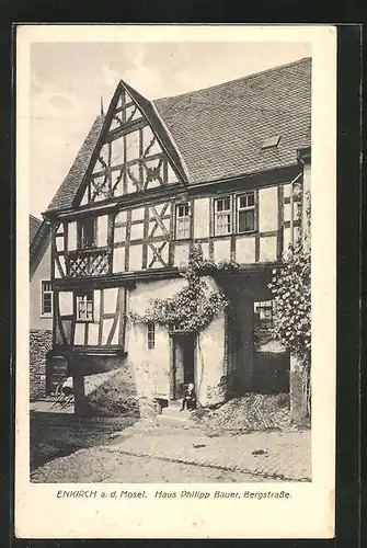 AK Enkirch a. d. Mosel, Haus Philipp Bauer in der Bergstrasse