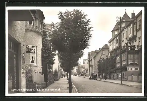 AK Rengsdorf, Kaiser Wilhelmstrasse mit Bäumen