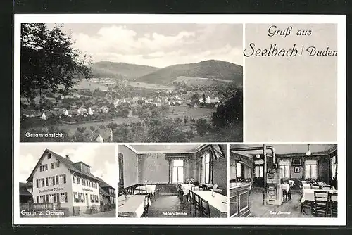 AK Seebach / Baden, Gasthaus zum Ochsen, Ortspanorama