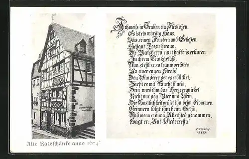 AK Traben-Trarbach / Mosel, Gasthaus alte Ratschänke