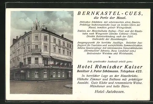 AK Bernkastel-Cues, Hotel Römischer Kaiser