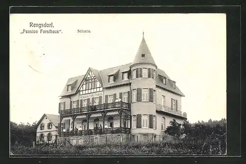 AK Rengsdorf, Hotel-Pension Forsthaus, Südseite