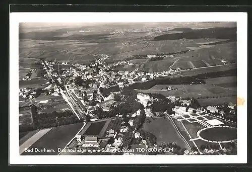 AK Bad Dürrheim, Gesamtansicht vom Flugzeug aus gesehen