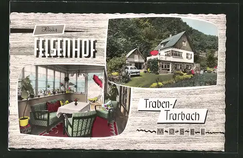 AK Traben-Trabach /Mosel, Blick zum Haus Felsenhof