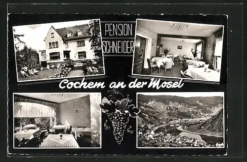 AK Cochem /Mosel, Pension SchneiderAussen- und Innenansicht