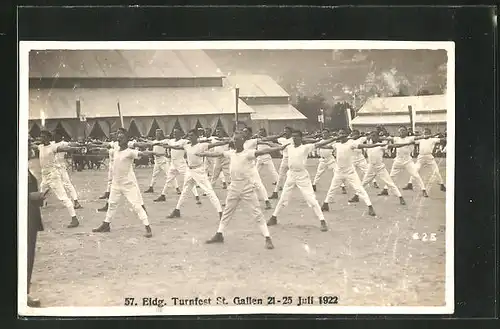 AK St. Gallen, 57. Eidg. Turnfest 1922, Turner bei einer Vorführung