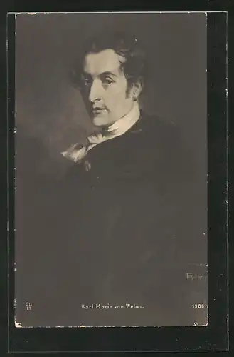 Künstler-AK Portrait des Komponisten Karl Maria von Weber