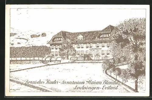 AK Leubringen-Evilard, Bernisches Kinder-Sanatorium Maison Blanche