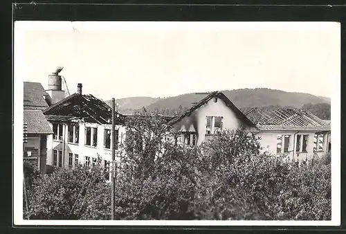 AK Oberburg, Grossbrand der Porgressa Holzwaren AG 1933