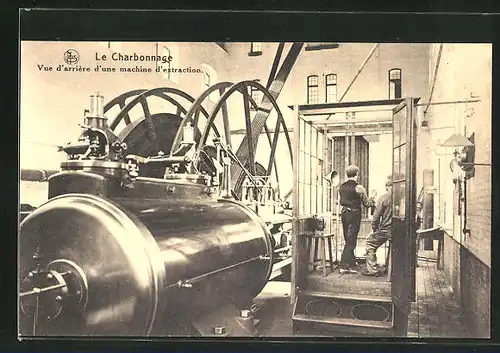 AK Kohlenbergbau, Arbeiter bei den Fördermaschinen