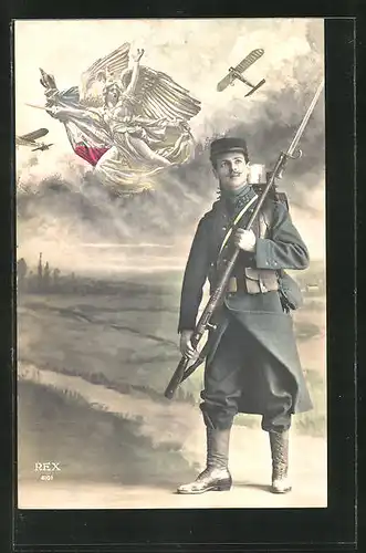 AK Soldat der Infanterie mit Gewehr