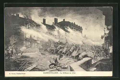 AK Rambervillers, La Défense en 1870, französische Revolution
