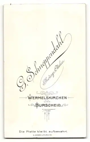Fotografie G. Schneppendahl, Wermelskirchen & Burscheid, Portrait junger Herr mit Bart und Brille