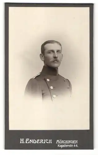 Fotografie H. Enderich, Mörchingen, Portrait Leutnant in Uniform