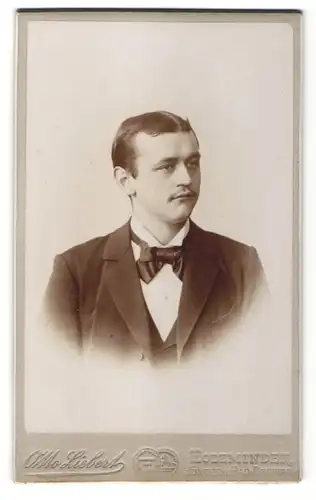 Fotografie Otto Liebert, Holzminden, Portrait junger Mann mit Mittelscheitel