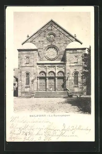 AK Belfort, Ansicht der Synagoge