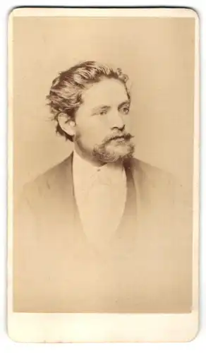 Fotografie Franz Hanfstaengl, München, Portrait junger Herr mit modischer Frisur