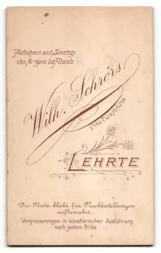 Fotografie W. Schroers, Lehrte, Portrait Kleinkind in Leibchen