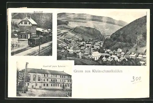 AK Kleinschmalkalden, Bahnhof, Gasthof zum Löwen