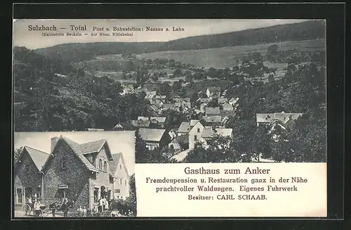 AK Sulzbach, Gasthaus zum Anker und Totale