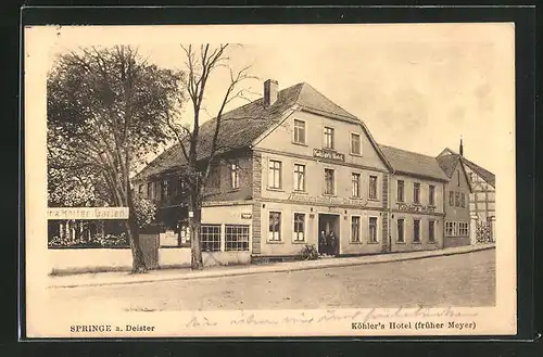 AK Springe a. Deister, Köhler's Hotel (früher Meyer)