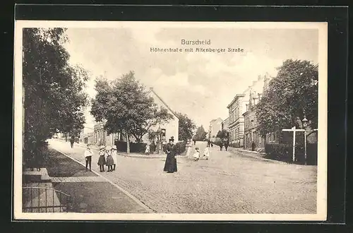 AK Burscheid, Höhnestrasse mit Altenberger Strasse