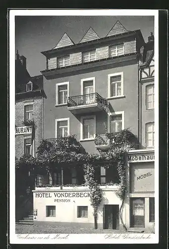 AK Cochem a. d. Mosel, Ansicht der Hotel-Pension Vonderbeck