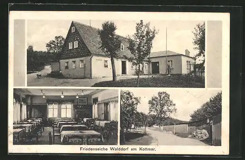 AK Walddorf, Gasthaus zur Friedenseiche am Kottmar
