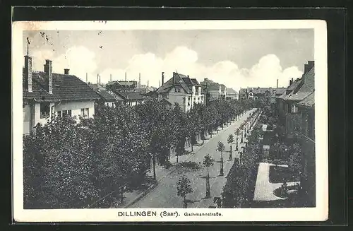 AK Dillingen / Saar, Gathmannstrasse mit Bäumen