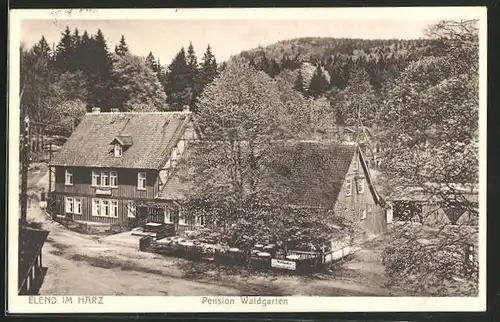 AK Elend im Harz, Hotel Pension Waldgarten