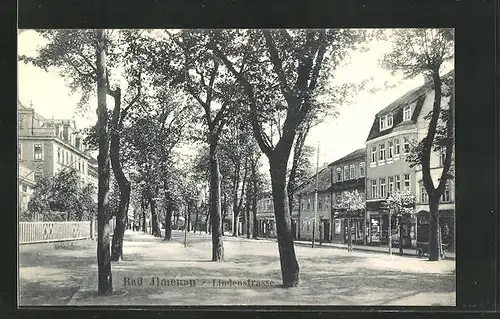 AK Ilmenau, Teilansicht Lindenstrasse mit Fassaden