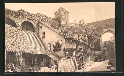 AK Miltenberg a. M., Stadtbefestigung, südöstlich mit dem Hexentürmchen