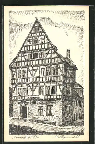 AK Arnstadt / Th., Alte Papiermühle