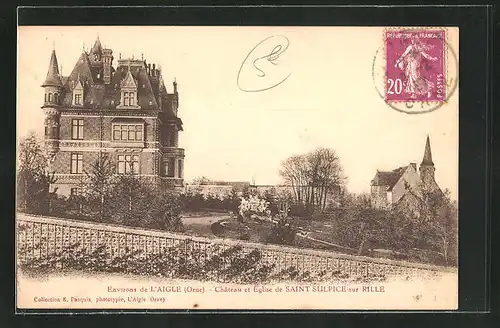 AK Saint Sulpice-sur-Rille, Chateau et Eglise