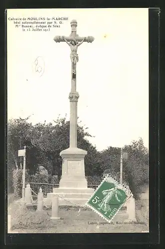 AK Moulins-la-Marche, Calvaire de Moulins-la-Marche, le 13 juillet 1913