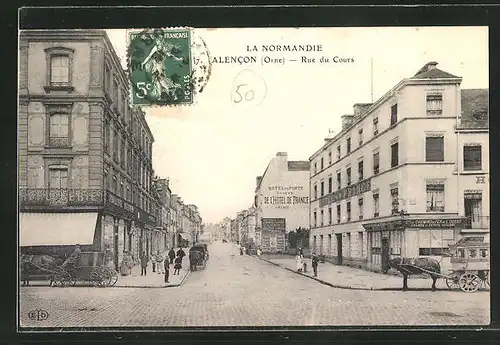 AK Alencon, Rue du Cours, Hotel du Cours