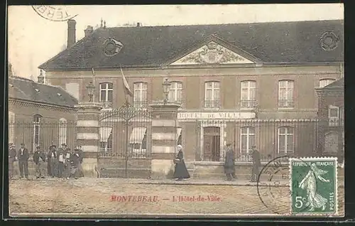 AK Montereau, L`Hôtel-de-Ville, Rathaus
