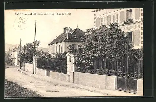 AK Saacy-sur-Marne, Rue de Laval