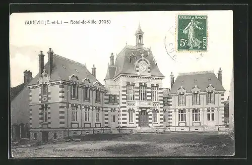 AK Auneau, Hotel-de-Ville 1908