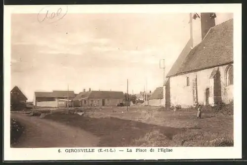 AK Gironville, La Place de l`Eglise