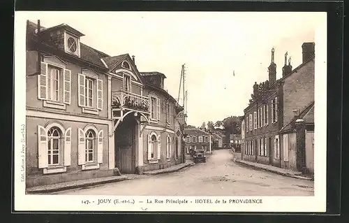 AK Jouy, La Rue Principale - Hotel de la Providence