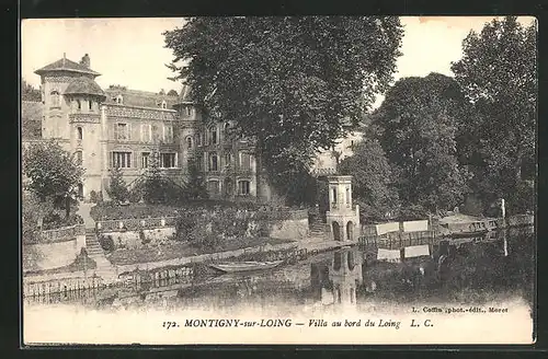 AK Montigny-sur-Loing, Villa au bord du Loing
