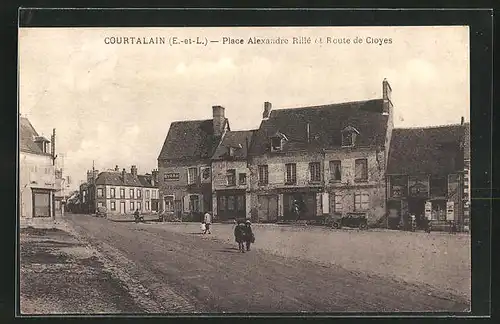 AK Courtalain, Place Alexandre Rille et Route de Cloyes